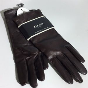 Leather and cashmere lined gloves